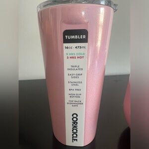 Corksickle tumbler 16oz and Stemless 12oz color cotton candy NWT